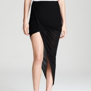 EUC Helmut Lang | M Black Asymmetrical Knot Skirt